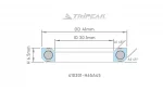 Bạc đạn chén cổ Tripeak Headset Bearing, bạc đạn steel phủ lớp oxide coating đen (OD:41xID:30.1xH:6.5 xA:45°/45°) - Ảnh 2