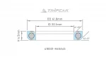 Bạc đạn chén cổ Tripeak Headset Bearing, bạc đạn steel, phủ lớp oxide coating đen (OD:41.8xID:30.1xH:6.5 xA:45°/45°) - Ảnh 2