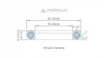 Bạc đạn chén cổ Tripeak, bạc đạn steel có phủ lớp oxide coating đen (OD:51xID:40xH:6.5 xA:36°/45°) - Ảnh 6