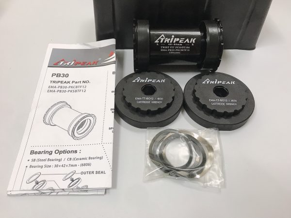 Trục giữa BB Tripeak PF30 / PF386 cho giò Rotor 30mm , bạc đạn ceramic bearing - Ảnh 3