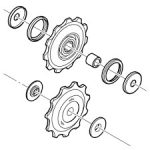 Bánh đề Shimano Pulley Set RD-6700/6600 WP-Y5X998150 - Ảnh 3