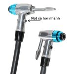 Bơm sàn Giyo GF-16, áp suất 240PSI, tay cầm gỗ - Ảnh 5