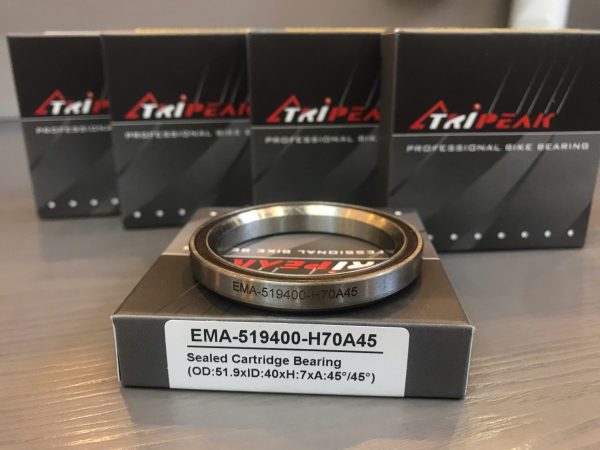 (HS-060) 51.9x40x7mm, 45°/45° Tripeak Bạc đạn chén cổ Headset Steel Bearing - Ảnh 1