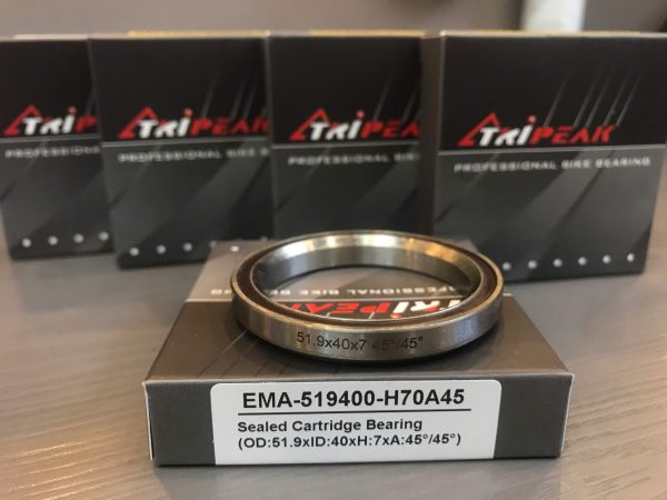 (HS-060) 51.9x40x7mm, 45°/45° Tripeak Bạc đạn chén cổ Headset Steel Bearing - Ảnh 4