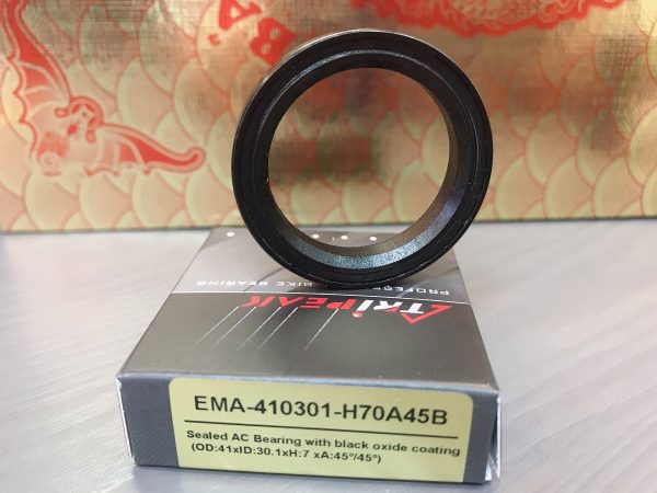 Bạc đạn chén cổ Tripeak Headset Bearing, bạc đạn Steel Bearing phủ lớp oxide coating đen (OD:41xID:30.15xH:7xA:45°/45°) - Ảnh 5