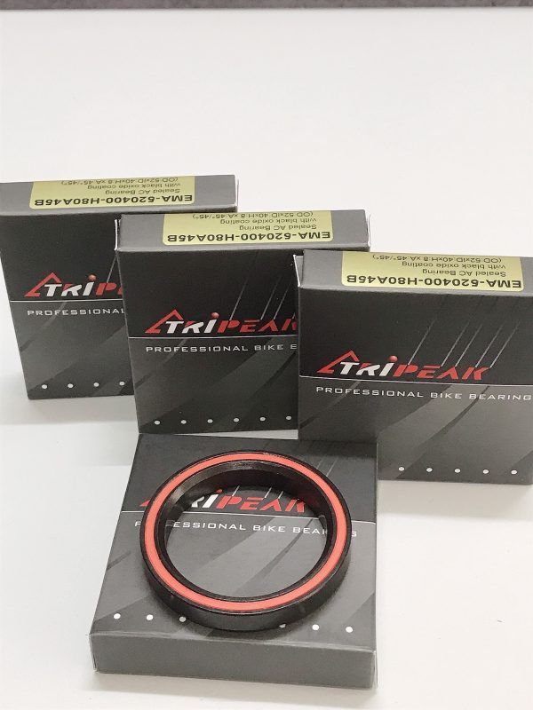Bạc đạn chén cổ Tripeak, bạc đạn steel có phủ lớp oxide coating đen (OD:51xID:40xH:6.5 xA:36°/45°) - Ảnh 2