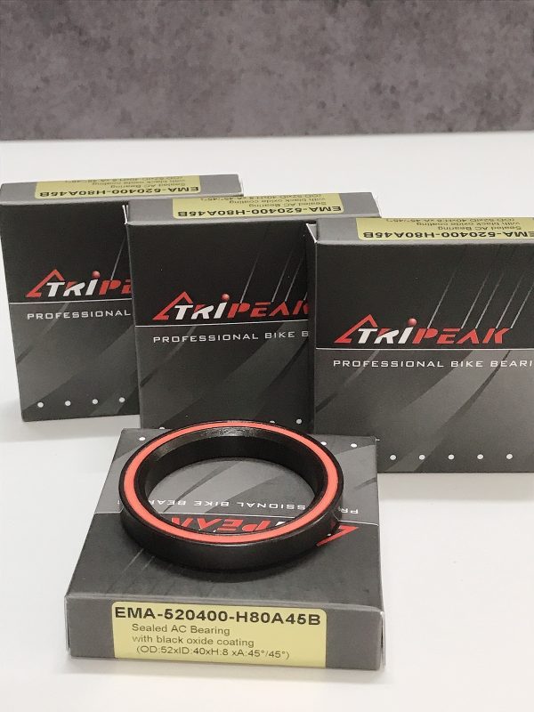 Bạc đạn chén cổ Tripeak, bạc đạn steel có phủ lớp oxide coating đen (OD:51xID:40xH:6.5 xA:36°/45°) - Ảnh 3