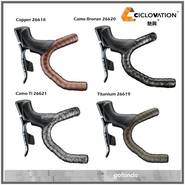 Dây quấn ghi đông xe đạp hiệu Ciclovation Poly Touch - Steampunk - Ảnh 1