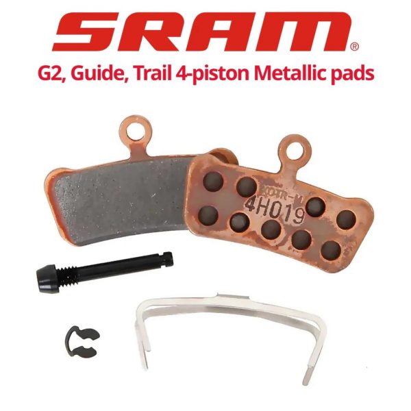 Má thắng đĩa Sram Disc Brake Pads 00.5318.003.005 Medium HD lỗ ốc giữa, 4piston - Ảnh 1