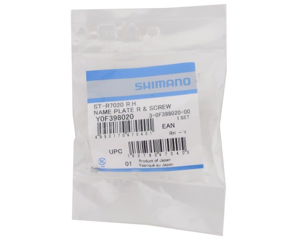 Mặt nạ tay lắc Shimano Name Plate R/L Fixing Screw ST-R7020 - Ảnh 2