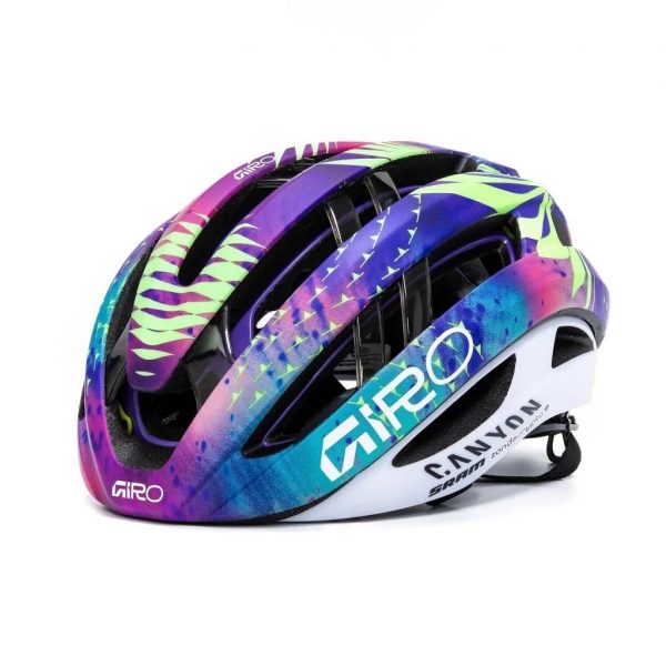 Nón bảo hiểm xe đạp, hiệu Giro Aries Spherical AF, màu TEAM Canyon/Sram - Ảnh 1