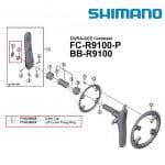 Ốc giò trái cho giò dĩa Shimano Power Y1VU00024 Left Crank Fixing Ring - Ảnh 3