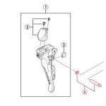 Mặt nạ tay lắc Shimano Name Plate R/L Fixing Screw ST-9120 - Ảnh 2