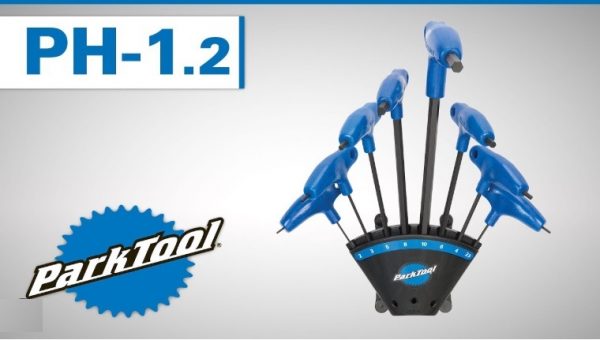 (Tool PH-1.2) Bộ dụng cụ lục giác có tay cầm chữ T chuyên sửa chữa xe đạp hiệu Parktool P-HANDLE HEX WRENCH SET - Ảnh 1