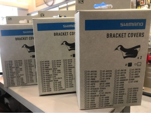 Bọc cao su tay lắc Shimano ST-4700/4703 ST-5800 ST-6800 Hood Bracket Covers, Black, hàng chính hãng - Ảnh 4