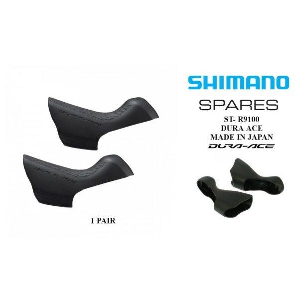 Bọc cao su tay lắc Shimano Dura-Ace ST-R9100, Bracket Cover (ST-R9100), Black, Hàng chính hãng - Ảnh 1
