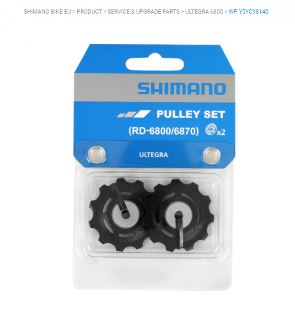 Bánh đề Shimano Pulley set (RD-6800/6870) - WP-Y5YC98140 - Ảnh 1
