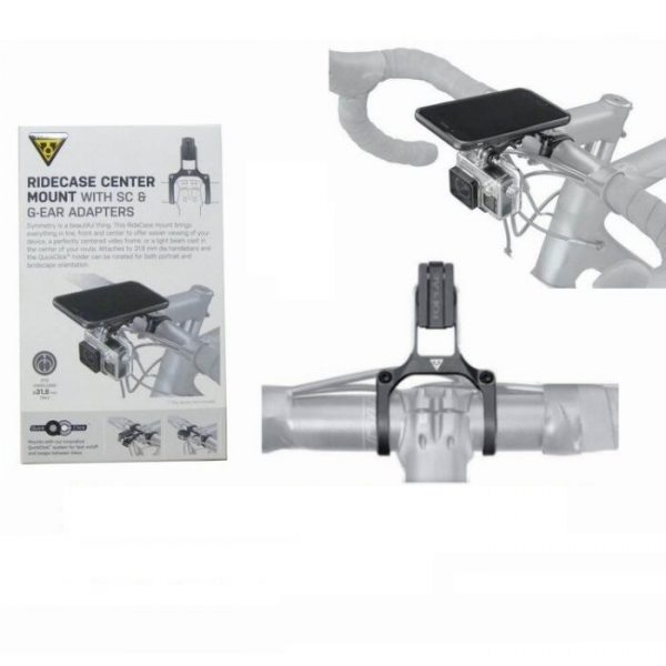 Pát gắn đồng hồ hoặc điện thoại trên tay lái xe đạp, hỗ trợ gắn đèn hoặc camera bên dưới, hiệu Topeak TC1028 - Ảnh 1