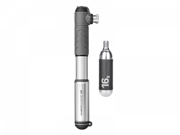 Bơm mini cầm tay, kèm chức năng bơm CO2, hiệu Topeak THR-HP2S Hybrid rocket HP - Ảnh 2