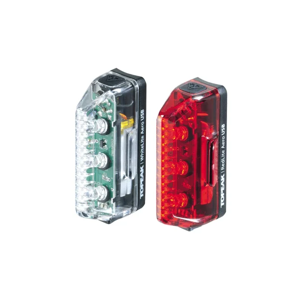Combo đèn trước và sau, hiệu Topeak TMS075 Aero USB Combo - Ảnh 1