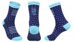 Vớ xe đạp Baisky Sport Socks, freesize, màu Dark Blue / Sky - Ảnh 2