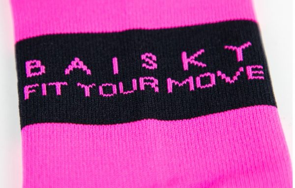 Vớ xe đạp Baisky Sport Socks, freesize, màu Letter Pink - Ảnh 5