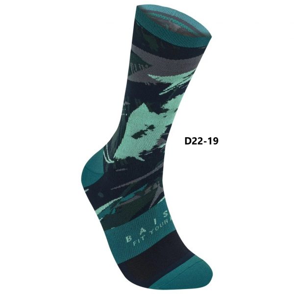 Vớ xe đạp Baisky Sport Socks, freesize, màu Disguise Green - Ảnh 1