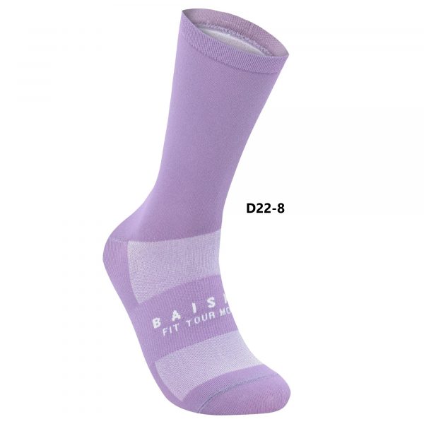 Vớ xe đạp Baisky Sport Socks, freesize, màu PURITY Gray purple - Ảnh 1