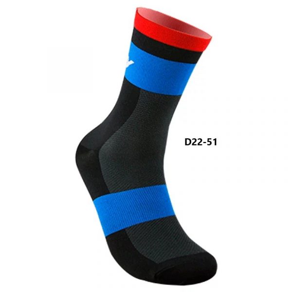 Vớ xe đạp Baisky Sport Socks, freesize, màu Black/Red/Blue - Ảnh 1