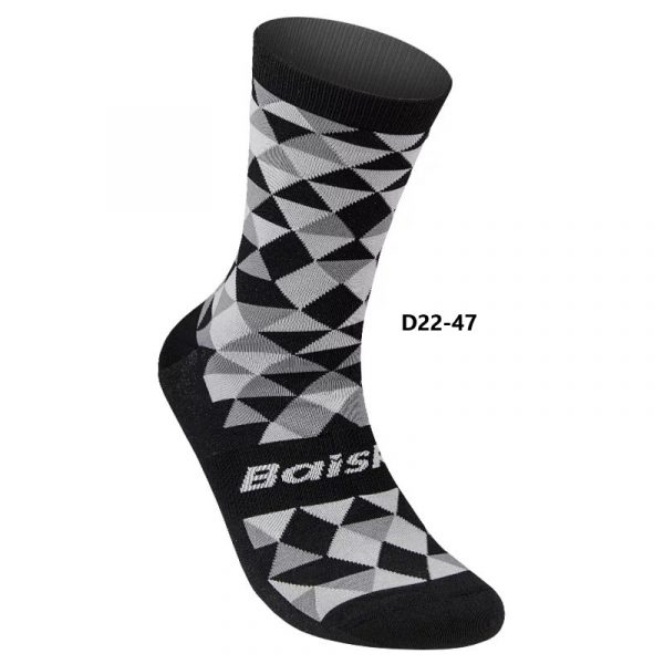 Vớ xe đạp Baisky Sport Socks, freesize, màu Black/White - Ảnh 1