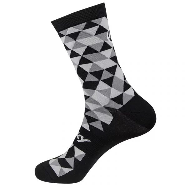 Vớ xe đạp Baisky Sport Socks, freesize, màu Black/White - Ảnh 2