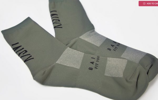 Vớ xe đạp Baisky Sport Socks, freesize, màu PURITY Green - Ảnh 4