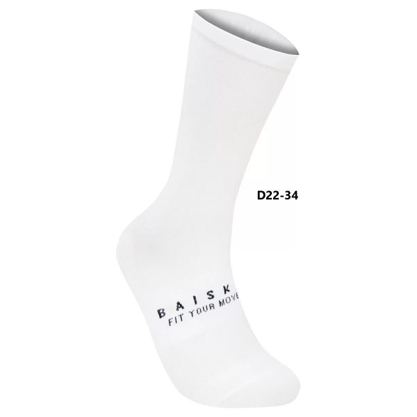 Vớ xe đạp Baisky Sport Socks, freesize, màu PURITY White - Ảnh 1