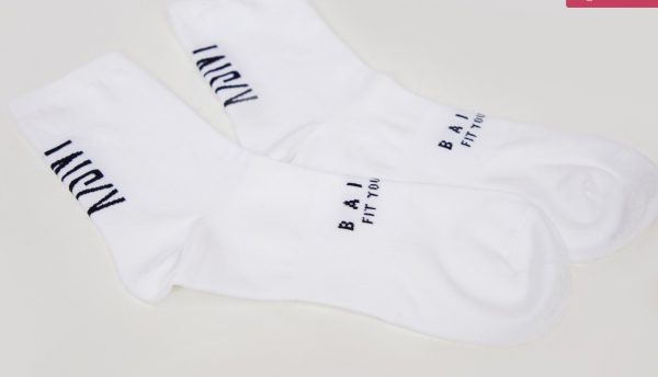 Vớ xe đạp Baisky Sport Socks, freesize, màu PURITY White - Ảnh 5