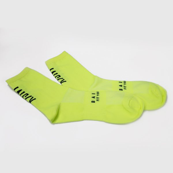 Vớ xe đạp Baisky Sport Socks, freesize, màu PURITY Yellow - Ảnh 6