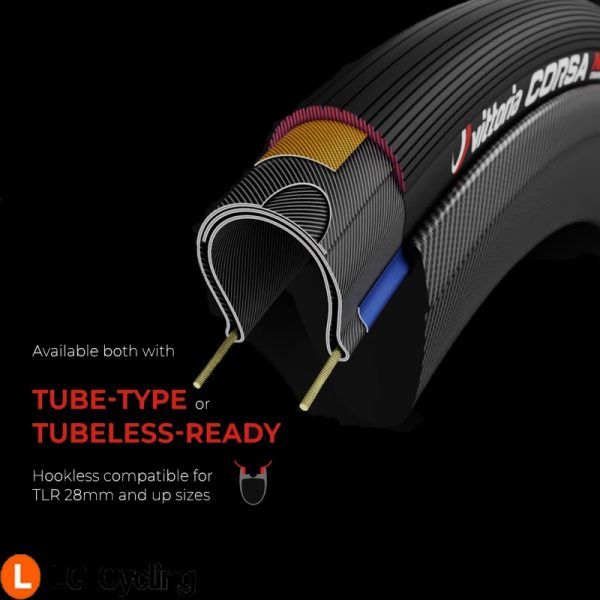 Vỏ xe đạp Vittoria Competition Corsa Next, Tubuless , màu Đen - Ảnh 4