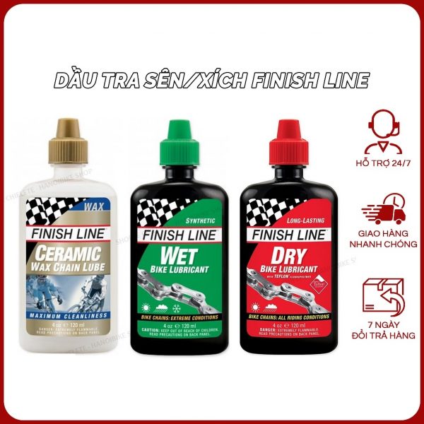 Dầu bôi trơn sên/xích xe đạp Finishline Chain Lube USA 120ml - Ảnh 1