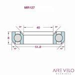 Bộ chén cổ xe đạp FSA No.55R (gồm bạc đạn MR127 x2 + spacer + Compressor TH-894-1) - Ảnh 7