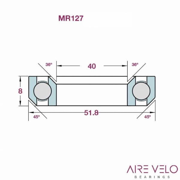 Bộ chén cổ xe đạp FSA No.55R (gồm bạc đạn MR127 x2 + spacer + Compressor TH-894-1) - Ảnh 7