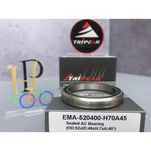 (HS-044) 52x40x7mm, 45°/45° Bạc đạn chén cổ TRIPEAK Headset Steel Bearing - Ảnh 1