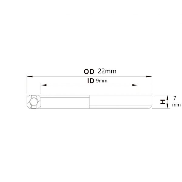 #9227 (9 x 22 x 7 mm, For MAVIC only) Bạc đạn bánh xe Grade 5, Ceramic Hybrid Bearing - Ảnh 3