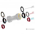 Trục giữa BB  Tripeak BSA 68mm/73mm cho hệ 3 giò 3in1, Bạc đạn Ceramic Bearing - Ảnh 2