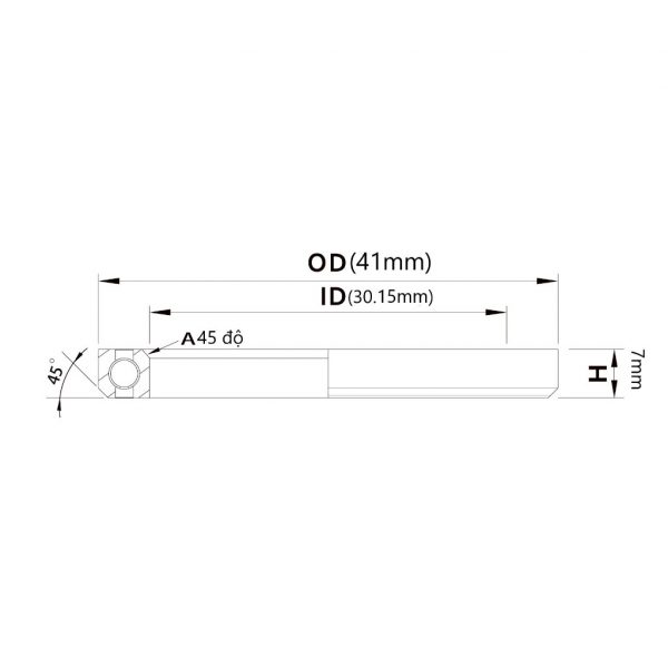 (HS-006) 41x30.15x7mm, 45°/45° Bạc đạn chén cổ TRIPEAK Headset Steel Bearing - Ảnh 5