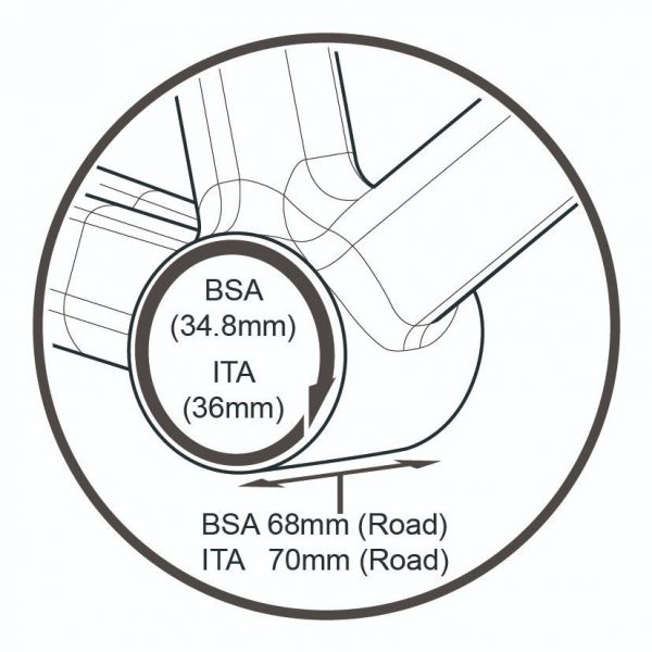 Trục giữa TRIPEAK BB BSA 68mm cho giò Shimano 24mm, bạc đạn Ceramic Bearing/Steel Bearing - Ảnh 5