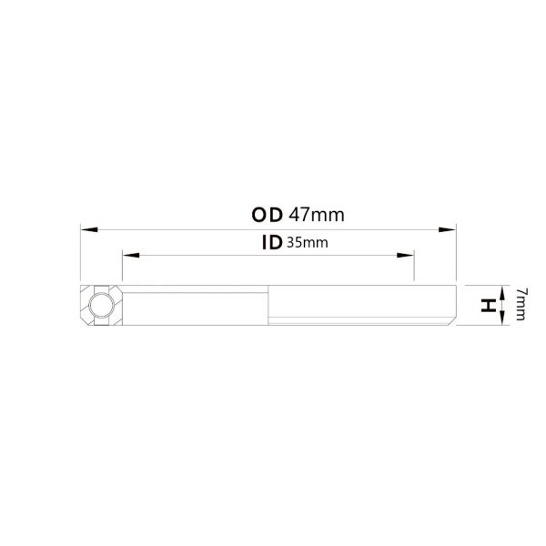 (HS-029) 47x35x7mm, 36°/45° Bạc đạn chén cổ TRIPEAK Headset Steel Bearing - Ảnh 8
