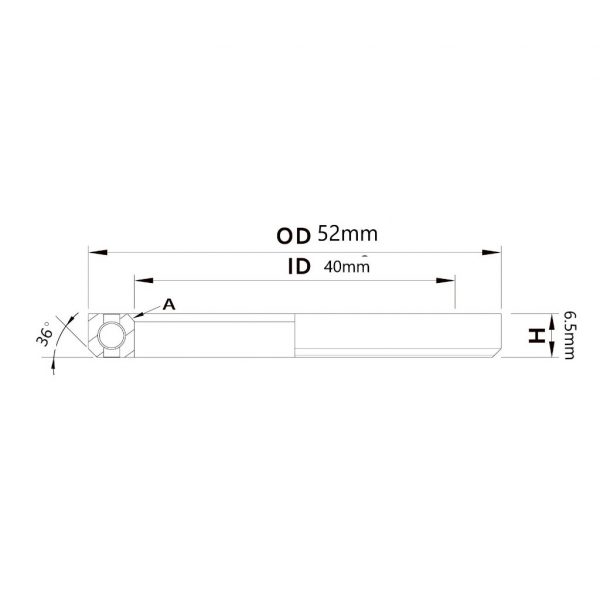 (HS-042) 52x40x6.5mm, 36°/45° Bạc đạn chén cổ TRIPEAK Headset Steel Bearing - Ảnh 4