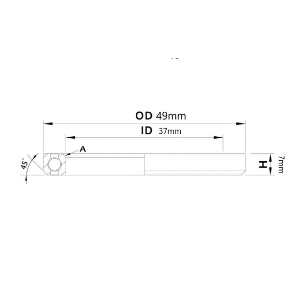 (HS-034) 49x37x7mm, 45°/45° Bạc đạn chén cổ TRIPEAK Headset Steel Bearing - Ảnh 4