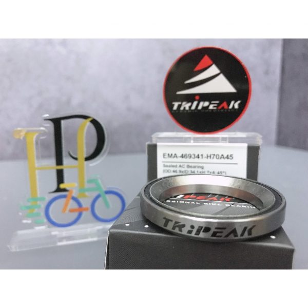 (HS-026) 46.9x34.1x7mm, 45°/45° Bạc đạn chén cổ TRIPEAK Headset Steel Bearing - Ảnh 3