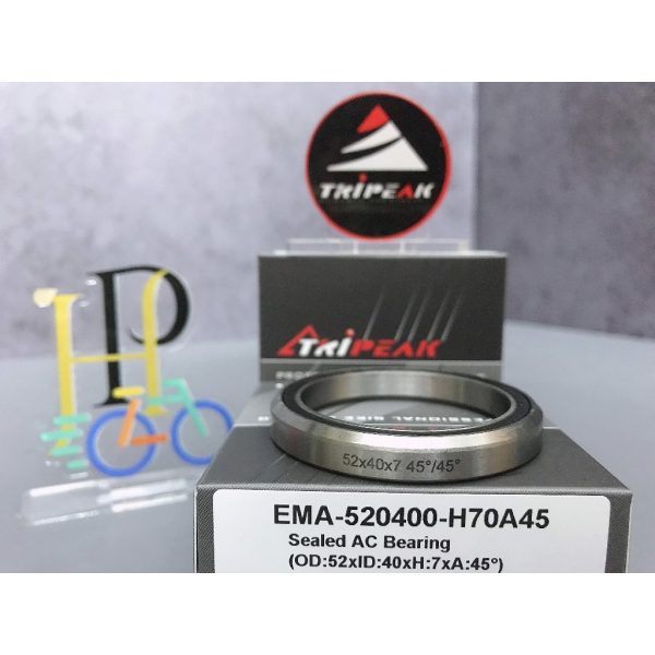 (HS-044) 52x40x7mm, 45°/45° Bạc đạn chén cổ TRIPEAK Headset Steel Bearing - Ảnh 2