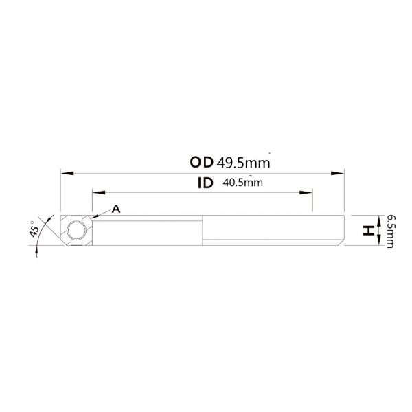 (HS-035) 49.5x40.5x7mm, 45°/45° Bạc đạn chén cổ TRIPEAK Headset Steel Bearing - Ảnh 7